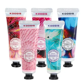 

Natural Flower Fruit Fragrance Hand Cream Set Long Lasting Moisturizing Exfoliation Smooth Fine Lines Hand Cream