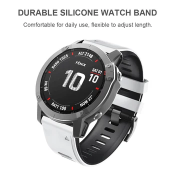 

26mm 22mm 20mm Band for Garmin Fenix 6X Silicone Strap with Quick Release Watchband for Garmin Fenix 6 5 6X 5X Plus/945/935