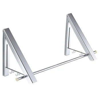 

Clothes Hanger Tool Balcony Home Wall Mounted Multifunction Punch Free Indoor Bathroom Laundry Retractable Folding Drying Rack