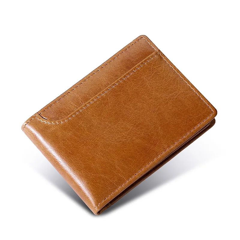 

Genuine leather Business Credit card holder Short Slim Wallet for cards Casual card case for driver's license New Cards holder