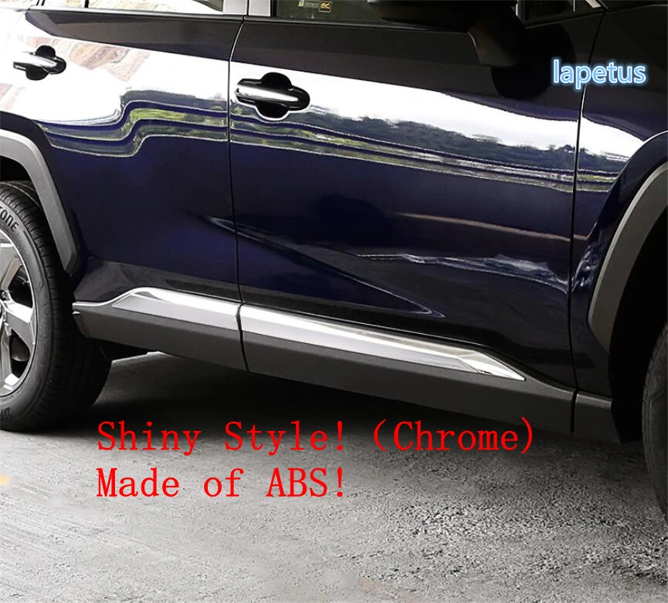 

Lapetus Door Body Molding Decoration Strip Bottom Panel Cover Trim Fit For TOYOTA RAV4 RAV 4 2019 2020 Chrome Carbon Fiber ABS