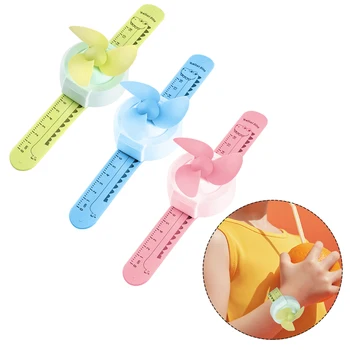 

Mini Watch Fan Adjustable Wristband Creative Ruler Slap Tape Summer Fan Wrist Strap Mini Fan Pat Bracelet Toy For Children Gifts