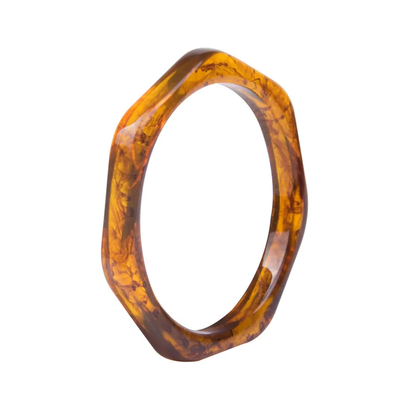 Новые модные браслеты из смолы Lvory marble, женские браслеты с геометрическим акриловым черепахом, Женские Простые очаровательные ювелирные изделия - Окраска металла: 004