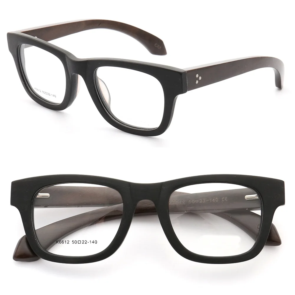 Aissuarvey Unisex Full Rim Square Frame Wooden Eyeglasses K6612 in COLOR--C902