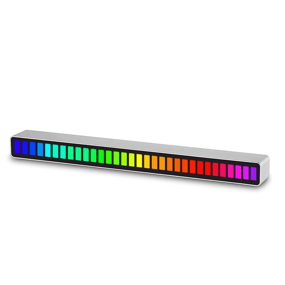 

Music Level Indicator Light RGB Voice Sound Control Audio Spectrum Light LED Display Rhythm Pulse Colorful Signal for Gaming Car