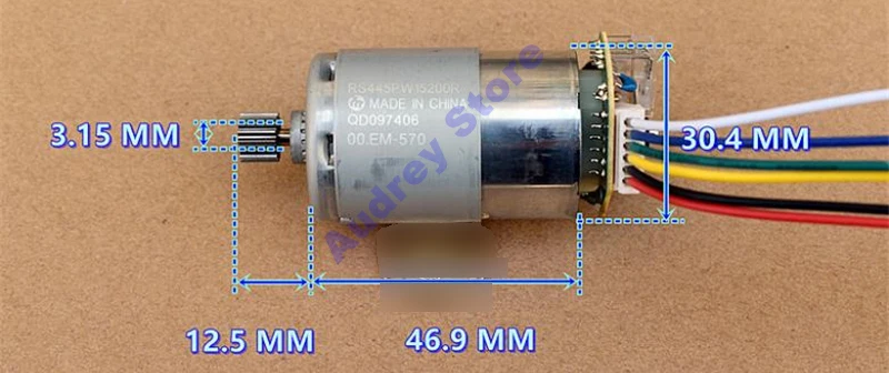 Dc24v-36v Mabuchi 445 цифровой управляемый щеточный мотор с оптическим кодером AB сигнала