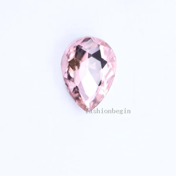 pink 20p 10x14 мм цветная слеза с заостренным фольгированным дном обратно граненые стеклянные кристаллы, стразы драгоценности ожерелье Брошь Обувь Сумки ремонт бусины - Цвет: pink