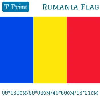 

15PCS Flag Romania National Flag 90*150cm/60*90cm/40*60cm/15*21cm Banner For National Day Olympic Games