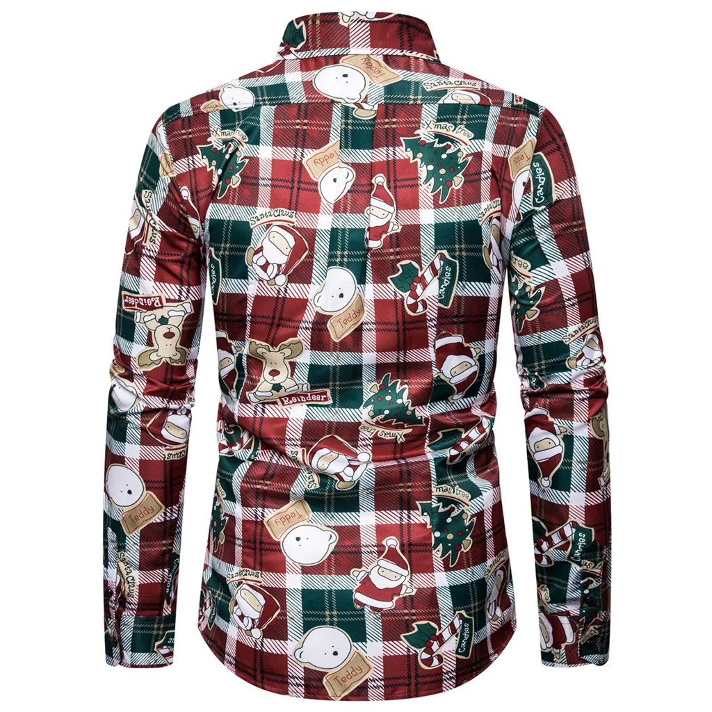 Мужская рубашка chemise homme moda masculina осень зима Свободная Повседневная Рождественская тонкая рубашка с длинными рукавами Топ Блузка для женщин