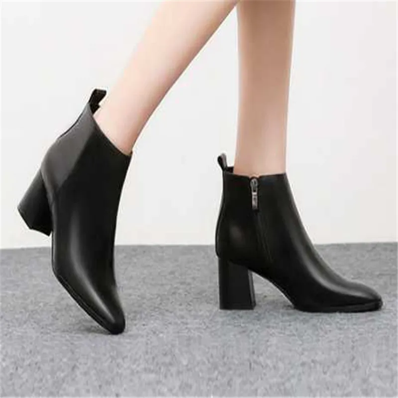 new ayemiland woman Fashion Thick heel shallow mouth high-heeled shoes