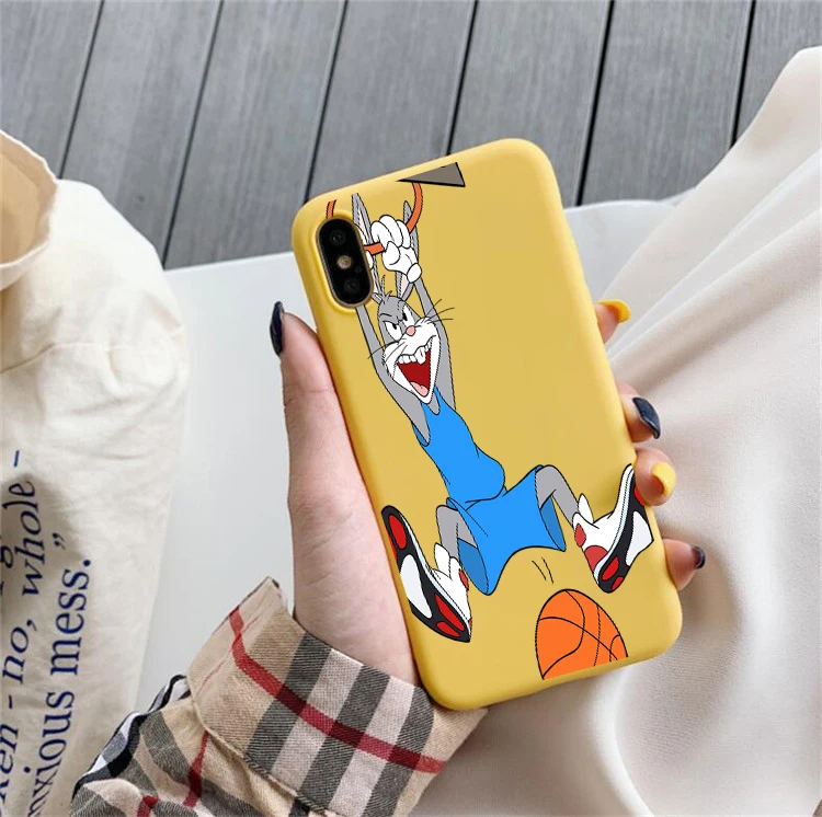 Bugs Bunny TweetyBird Даффи Дак Looney Tunes чехол для iPhone 6 7 6plus X XR XSMAX 11 роскошный цветной Мягкий силиконовый чехол для телефона