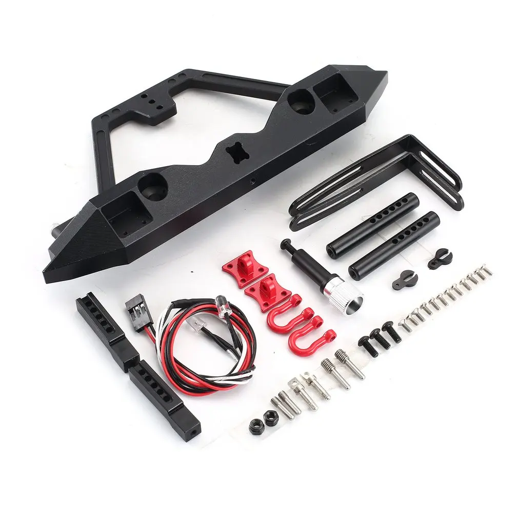 

Metal Steel Rear Bumper with LED Lights for Traxxas Axial SCX10II RC Off-road Crawler Car Spare Parts Accessories Component