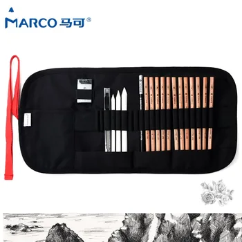 

Marco Safe Non-toxic Sketch Pencils Artist Professional Pencils Set for Write Drawing Art Supplies School Student Stationery