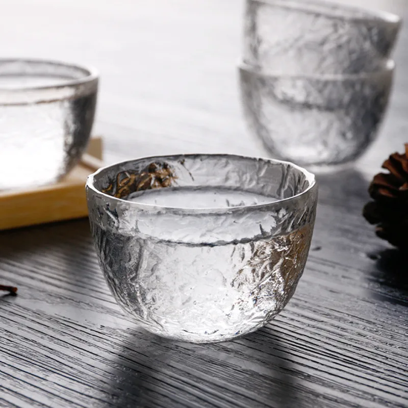 Japanese Glass Wine Set Creative Sake Glass Pot Ice Jug Flagon Liquor Spirits Shochu Cups Wine Bottle Drinkware Bar Set Gifts