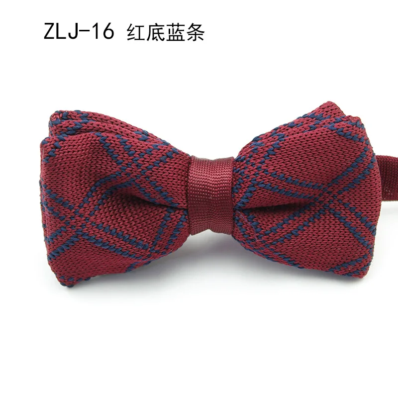 ZJL-16 Hand-made галстуком-бабочкой высокого качества Для мужчин унисекс в Корейском стиле деловой, банкетный жениха Свадебные аксессуары Подарки Классическая вязаная бабочка - Цвет: ZJL-16