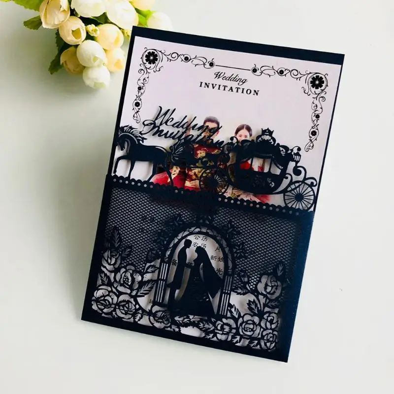  20 Pcs European Style Wedding Invitation Cards with Envelopes Kits Party Supply - 4.00057E+12