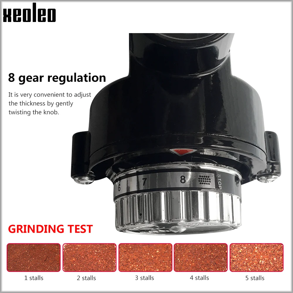 Günstige Xeoleo Elektrische kaffeemühle 600N Kaffee mühle maschine Kaffee Bean grinder maschine flache grate Schleifen maschine 220V Rot  schwarz