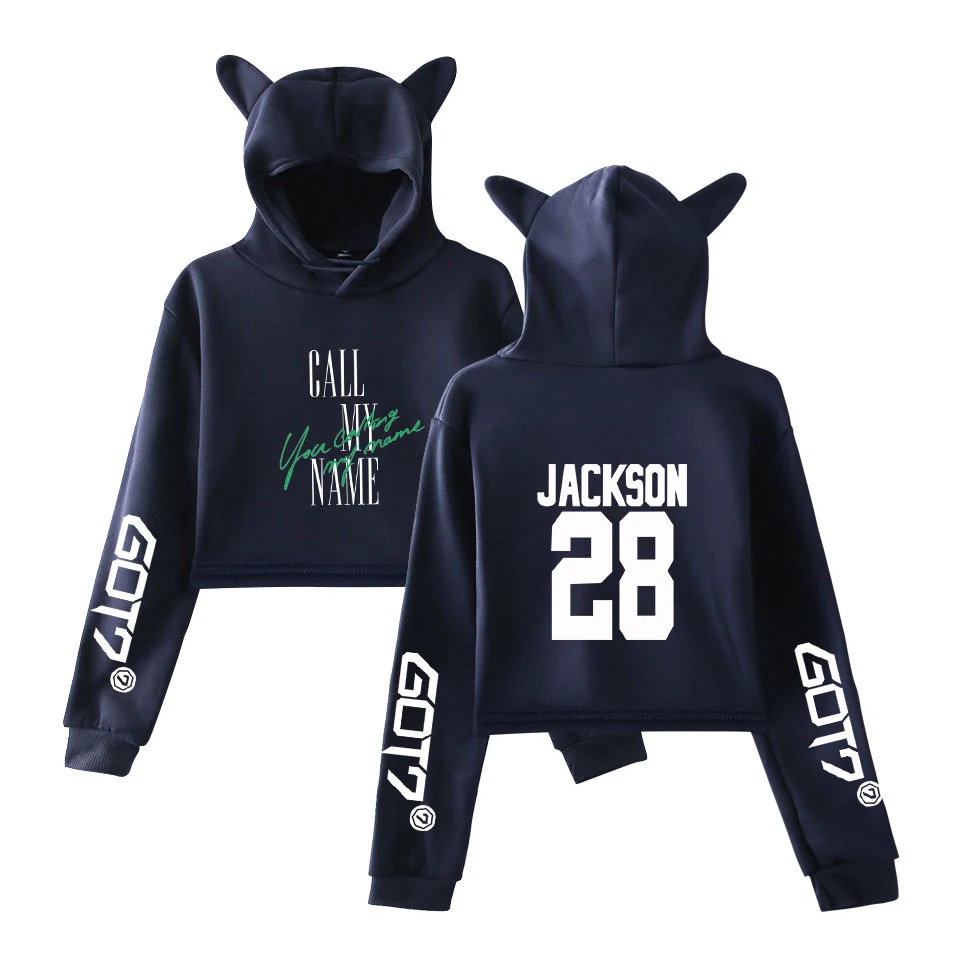 KPOP GOT7 альбом с надписью «Call My Name You Call My Name» модный топ с кошачьими ушками, женские толстовки, толстовка, сексуальная одежда