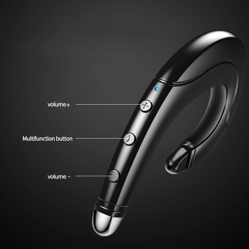 F88 Sports Ear Hook Handsfree Bone Conduction Unilateral Headset Wireless BluetoothV5 0 Noise Cancelling Earphone