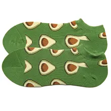 Новинка года; сезон весна-осень; носки для мужчин и женщин с рисунком фруктов и авокадо; Простые жаккардовые хлопчатобумажные носки; фитиль-носок