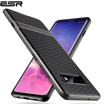 

ESR Case for Samsung Galaxy S10 Plus Cover TPU+PC Case Slim Hybrid Design Water-Ripple Texture Phone Bumper for Samsung S10 Plus