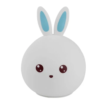 

ICOCO New 3 LED USB Rechargable Silicone Cartoon Colorful Rabbit/Bear Control Version Lamp Night Light Bedroom Decoration