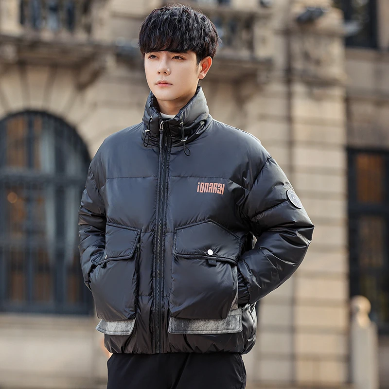 Casual 2023 Winter White Duck Down Jackets Men's Outwear Loose Puffer Coat Outwear Waterproof Thick Warm Down Parkas Top Clothes