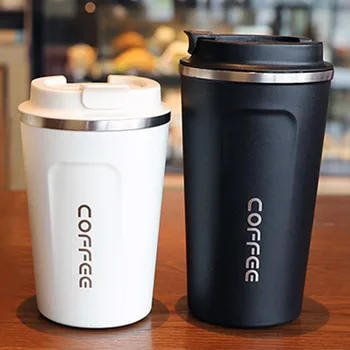 

380/510ml Thermos Flask Coffee Mug Stainless Steel Insulation Cup Thickened Car Travel Thermo Cup Leakproof Vacuum Coffee Cup