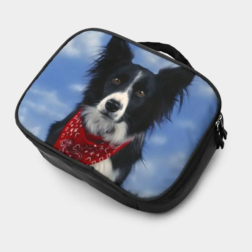 WHEREISART Border Collie с принтом макияж Путешествия Красота косметический чехол для макияжа Bolso Mujer сумка для хранения ногтей ящик для инструментов костюм чехол s - Цвет: Синий