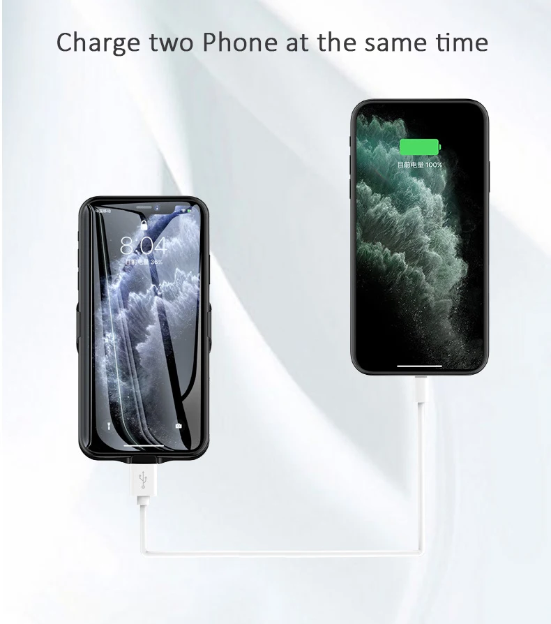Чехол для зарядного устройства для iPhone 11 11pro 11 pro max 5500/6000 мАч портативное зарядное устройство Внешний аккумулятор чехол для телефона
