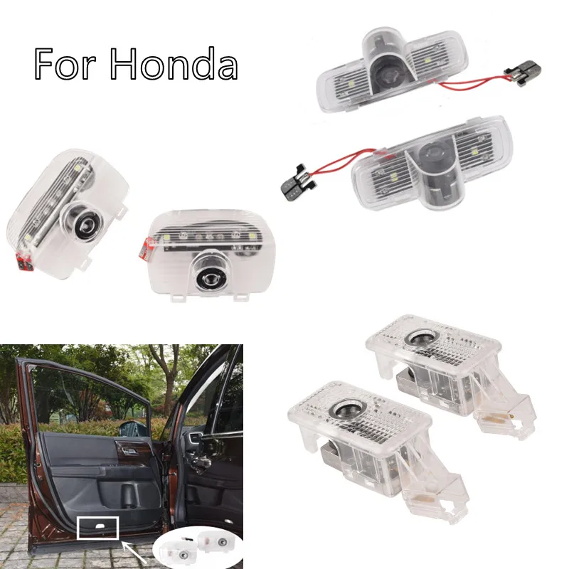 2 шт. Автомобильные светодиодные лампы для дверей Honda Civic 4d cr-v Accord 7 8 9th 8th 10th 2001 - 2010