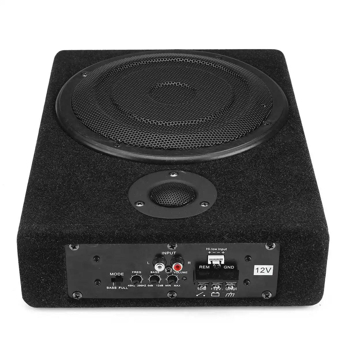 8&quot 12V 600W Car Amplifier Subwoofer Audio Slim Under Seat Active Bass Speaker Subwoofers Woofer |