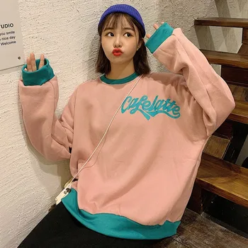 

Women Sweatshirts Fashionable Long Sleeve Casual Sweatshirt Sweet Style Letter Printed Kawaii Sweatshirt Clothing W1