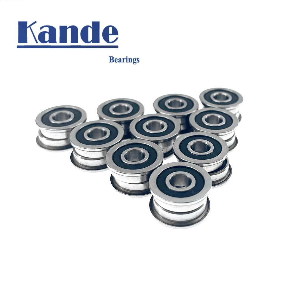 10Pcs F695 2RS Bearing 5*13*4 mm Flanged Miniature F695 RS Ball
