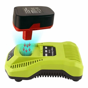 

12V-18V Charger Replacement For Ryobi P117 Rechargeable Battery Pack Power Tool Battery Intelliport Technology Eu Plug