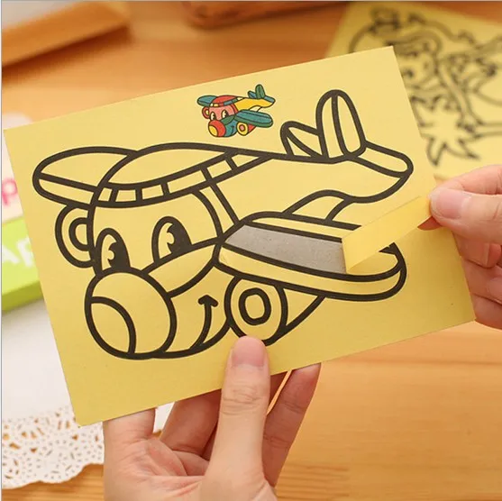 

20Pcs/10Pcs Magic Art Pad Sand Painting Cards Early Educational Learning Creative Drawing Paints for Children