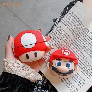 

New 3D Super Mario Brothers Mushroom Toad Headphone Case For Airpods Pro Soft Silicone Earphone Protection For Airpods 1 2 Cover