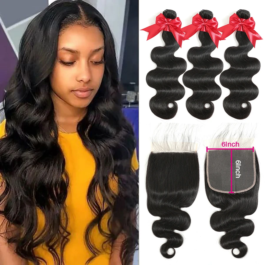 6 by 6 closure with bundles Clearance