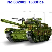 632002 1339 шт военный Тип 99 главный боевой танк 5 фигурок строительный блок игрушка