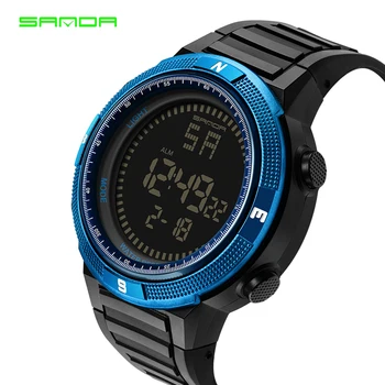 

SANDA Fashion Mens Sport Watches Electronic Chronograph Watch Men Military Waterproof LED Digital Clock Relogio Masculino