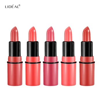 

LIDEAL Red Series Plastic Mini Lipstick Set Combination Sample 5 Sticks Lipstick Lasting Moisturizing Non-Marking