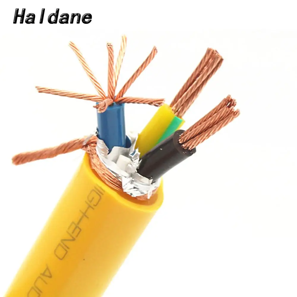 Haldane HIFI OCC Power Cable Diy Audio Speaker CD player Amplifier DVD AC power cord Bulk power cable 13mm 17mm 19mm