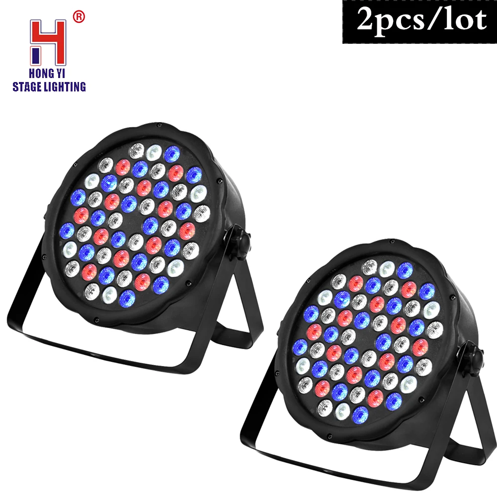 

Flat Led Par Light With Dmx512 Control 54x3W RGBW Led Wash Light Use For Disco Bar Night club(2pcs/lot)
