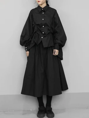 New Turtleneck Blouse Thin long-sleeved Retro Hong