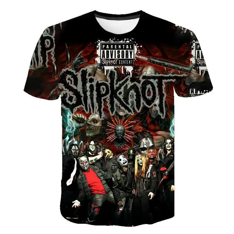 Мужская футболка Slipknot зеленая с ремешком в стиле хип хоп уличная одежда аниме 3d