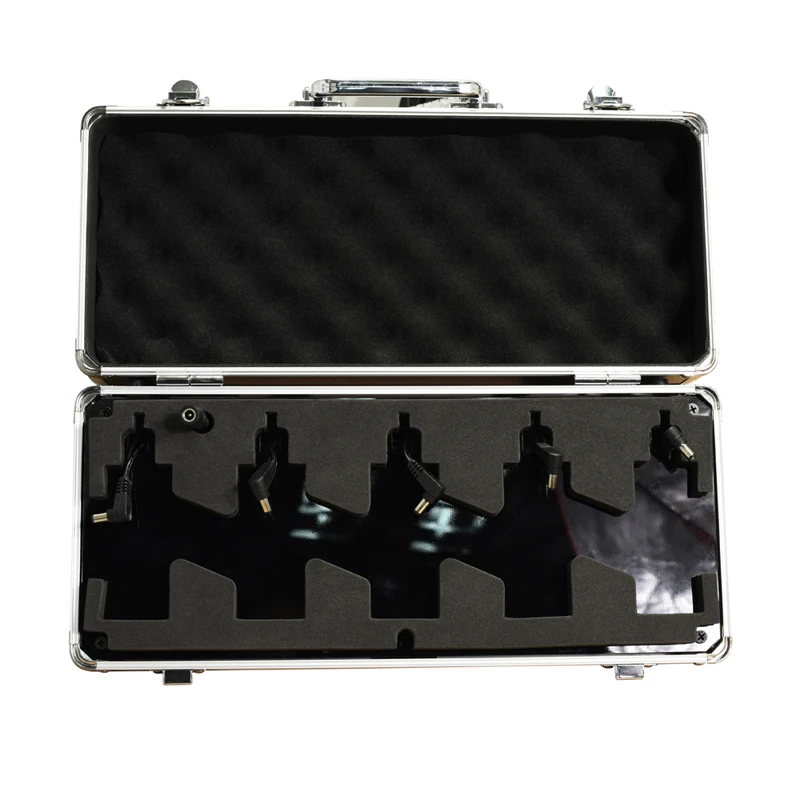 Rowin Capable Guitar Pedal Board, 5 Mini Pedals with Power Supply, Portable Case pedalboard Metal case For Rowin Pedals
