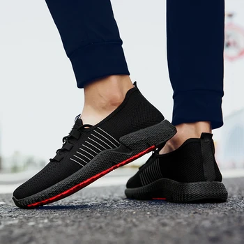 

Tennis Shoes Men Athletic Running Outdoor Hiking Breathable Knit Sports Shoes Walking Sneaker WHShopping