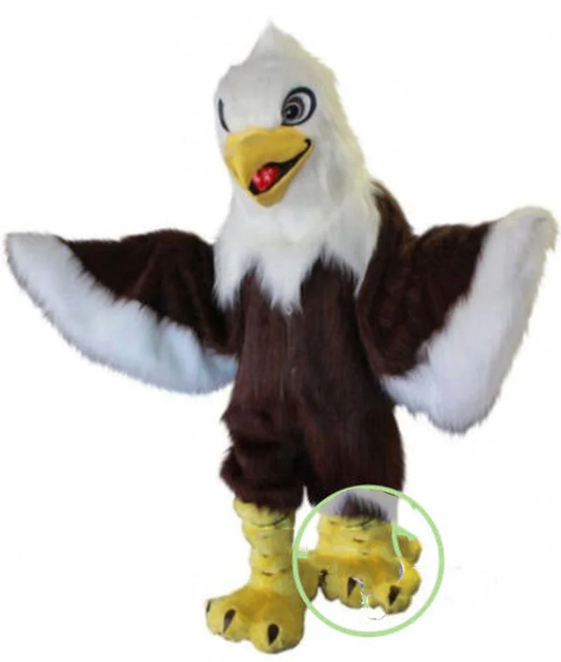 Deluxe Lange Fur Eagle Mascot Kostuum Kostuums Cosplay Party Game Jurk Outfits Kleding Reclame Carnaval Halloween Kerst