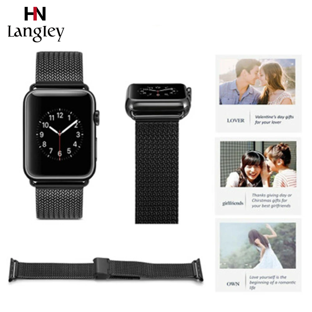40 мм длина 44 ремешок для наручных часов Apple Watch версии 4/3/2/1 Миланский сетчатый