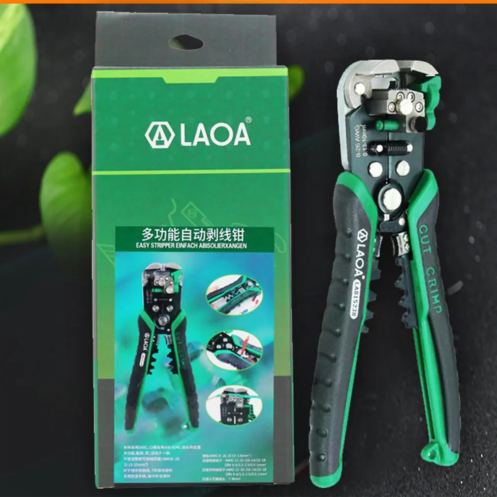 LAOA автоматический инструмент для зачистки проводов резак для проводов электрические инструменты для зачистки кабеля для электрика Crimpping с 2 пружинами